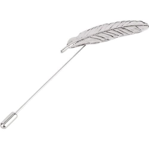 Mens Suits Shirt Corsage Brooch Vintage Feather Leaf Lapel Pin Metal Gold Color Geometric Brooch Pin Plant Badge Fashion Gift