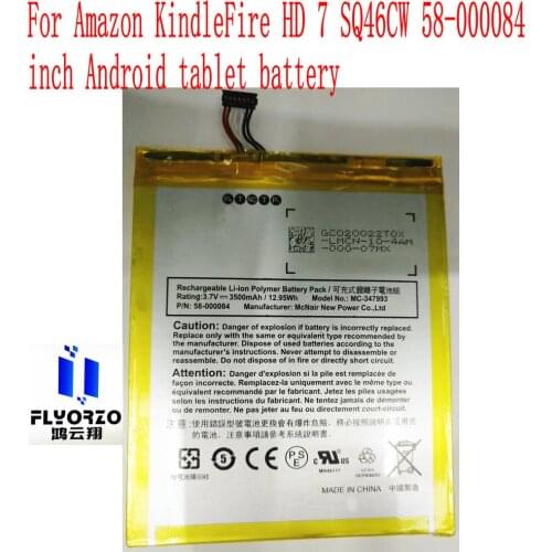 New Li-ion Polymer 3500mAh MC-347993 Battery For Kindle Fire HD7 Four Generations,SQ46CW,MC-347993,58-000084 Acumulator