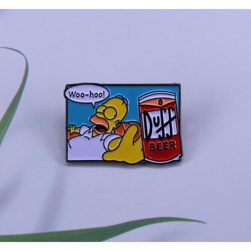 Duff beer enamel pin is here! A super funny brooch for any Homer fan