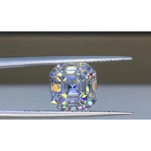 Poetry Of Jew Store Asscher Moissanite 2.00ct D VVS barestone custom Moissanite ring Pendants for naked diamond