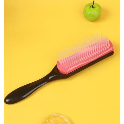 9-Rows Detangling Hair Styling Brush Detangle Hairbrush Scalp Massager Salon Hairdressing Straight Curly Wet Hair Comb