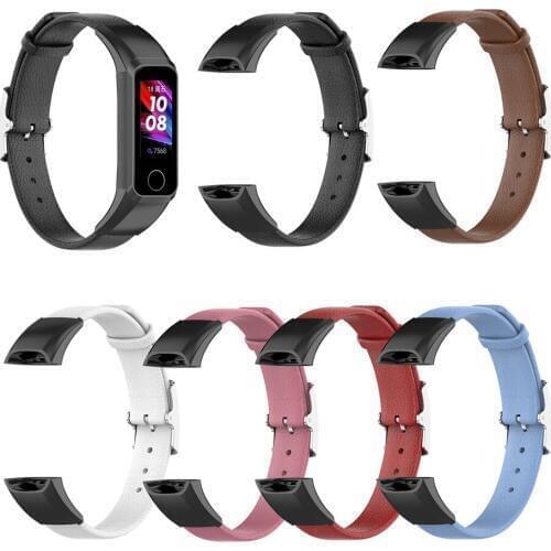 Leather Watch Strap for Huawei Band 4 ADS-B29/ Honor 5i CRS-B19S Smart Watch Replacement Wristband Bracelet Watch Strap