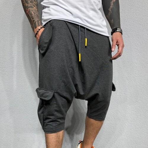 Men Harem Shorts Pants Gym Sports Loose Casual Summer Joggers Streetwear Pantalones Tacticos Sweatpant Elastique Musculation 2XL
