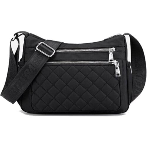 Luxury Quality 2021New Women Shoulder Bag Oxford Cloth Crossbody Bag Fashion Simple Rhombus Large Capacity Shoulder Backpack