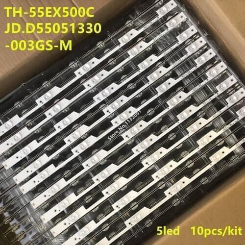 LED strip for Pan asonic 55“ TV TH-55EX500C JD.D55051330-003GS-M 5led 1set=10pcs