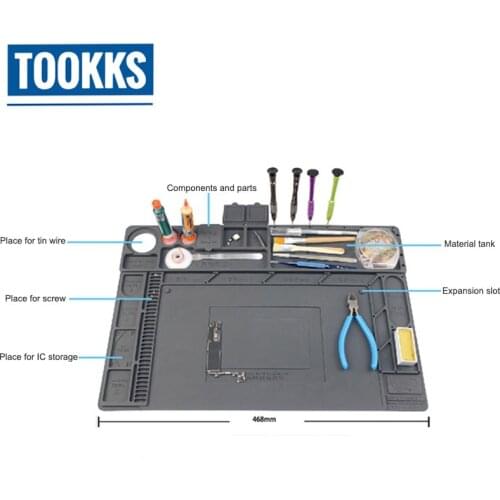 468*318*15MM Heat Insulation Silicone Pad Desk Mat Maintenance Platform For Mobile phone BGA Soldering Repair