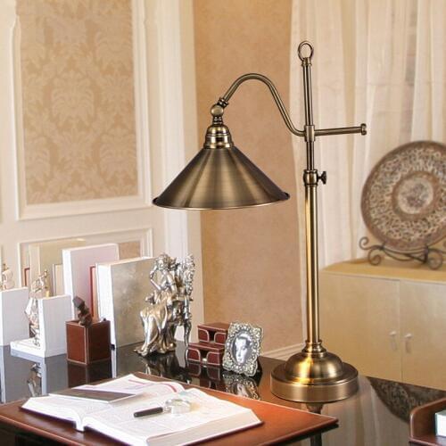 American Vintage Wrought Iron Led Table Lamp Creative Rotatable Head Burner Bedroom Study Table Light Free Shipping