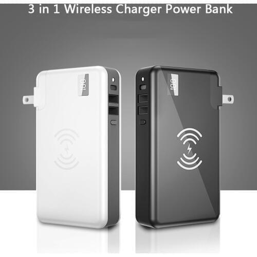 Power Bank 10000mAh Qi Wireless Charger Fast Charging USB Type C Powerbank Mobile Phone Charger for Samsung iPhone 11 Poverbank