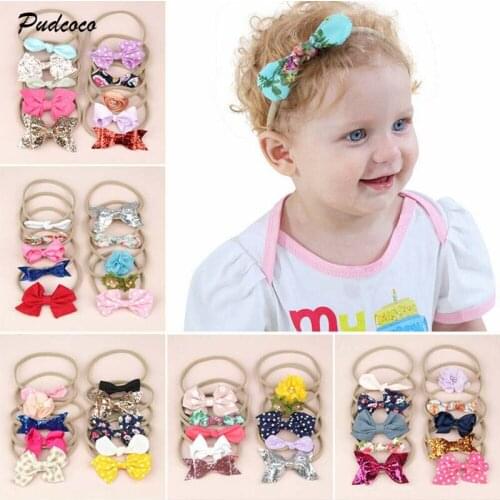 2019 Brand 10pcs/Lot Kids Baby Girls Women Elastic Headband Nylon Headwear Hair band Headdress