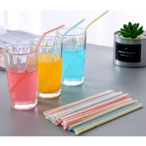 450pcs Multicolor Straws Plastic Long Flexible Drinking Straws for Party Weddings Drinking Bar Juice Striped Drinking Straw
