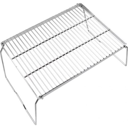 60% Hot Sale Portable Camping Grill Anti-oxidation Foldable Accessory Backpacking Hiking BBQ Grill Rack for Backpacking