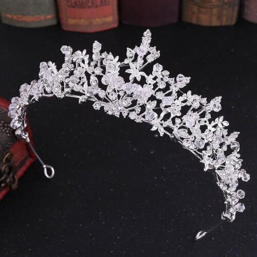 ACRDDK Luxury Handmade Tiaras Rhinestone Crown Crystal Tiaras Bridal Headbands Women Party Wedding Jewelry Accessories SL