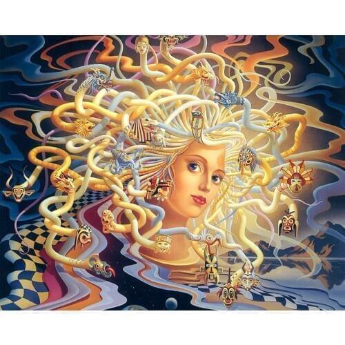 Full Square Drill 5D DIY Diamond Painting "Queen Medusa" Embroidery Cross Stitch Mosaic Home Decor Gift Y1397