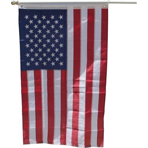 American flag embroidered star sewed stripes Brass Grommets US Flags 210D nylon fabric UV Protected wholesale embroidered flag