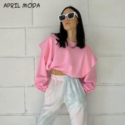 Женские футболки с капюшоном APRIL MODA China At AliExpress