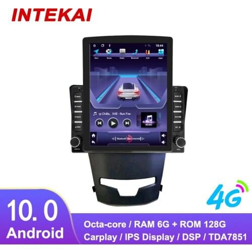 9.7" Vertical Style Tesla Screen Android Car Radio Player GPS Navigation Multimedia Player for Ssangyong New Actyon 2014-2017