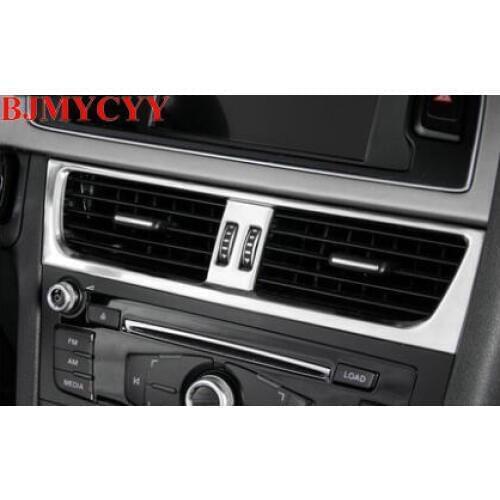 BJMYCYY Stainless steel decoration frame in the central outlet of the car for Audi A4L A5 09-16