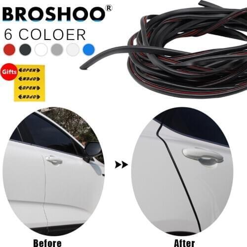 BROSHOO Car Styling Door Side Protector Scratch Crash Rubber Strip Stickers For Subaru For Forester Legacy Outback XV Impreza