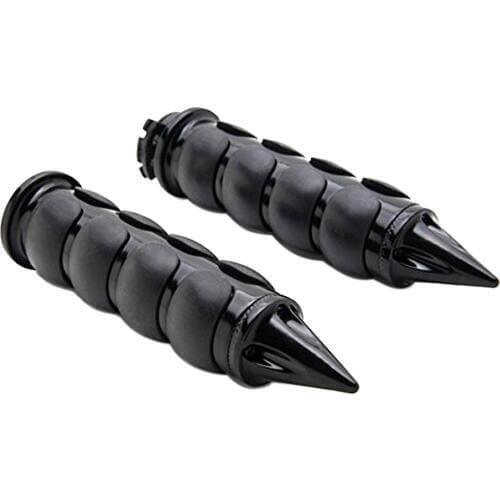 Black Motorcycle Hand Grips Cushion Handlebar Throttle 1" 25mm