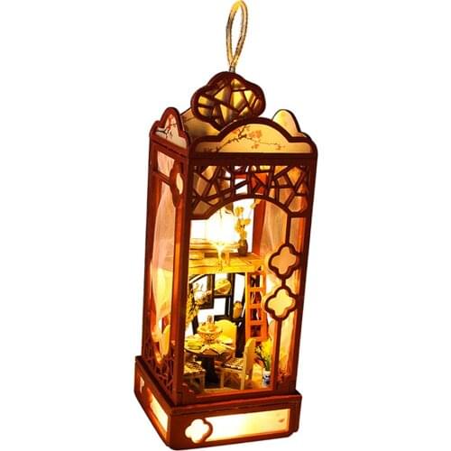 DIY Miniature Dollhouse Kit LED Wooden Kits Gift For Children Birthday