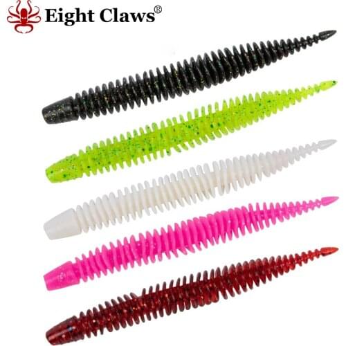 EIGHT CLAWS Worm Soft Bait 75mm 2g / 100mm 4.1g Finesse Trout Fishing Lure Aritificial Swimbait Bass Lure