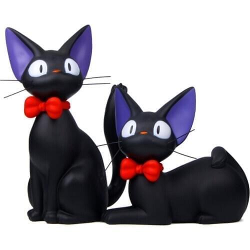 Neighbor Totoro Kikis Delivery Bus Cat Coin Bank Action Figure Doll Black Landscape Decor Resin Plastic Model