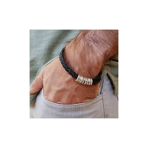 European and American mens titanium steel lasheng bracelet custom letter name titanium steel bracelet factory direct generation