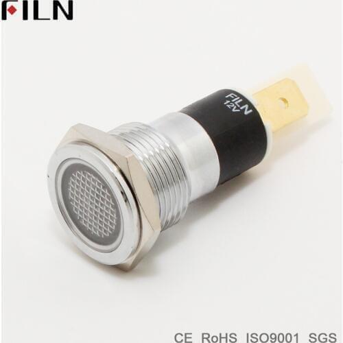 FILN FL1M-14FJ-1 12V 14mm pilot Signal light lamp red blue green white led Metal Indicator