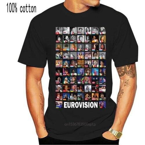 Eurovision Winners 1956-2017 T Shirt Men 2019 New Short Sleeve Cotton Casual Men Fashion Slim Fit Custom T-Shirt