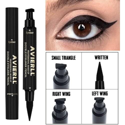 Eyeliner Stamp Liquid Eyeliner Pencil Makeup Stamps Seal Pen Stamp Eyeliner Pencil Waterproof Quick Dry Eyeliner