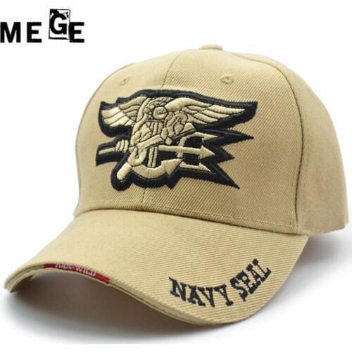 MEGE NAVY SEAL Army Fishing Cap, Unisex Sports Gym Cap, Summer Hats For Jogging Hiking Hunting Camping, Adjustable Size Cap