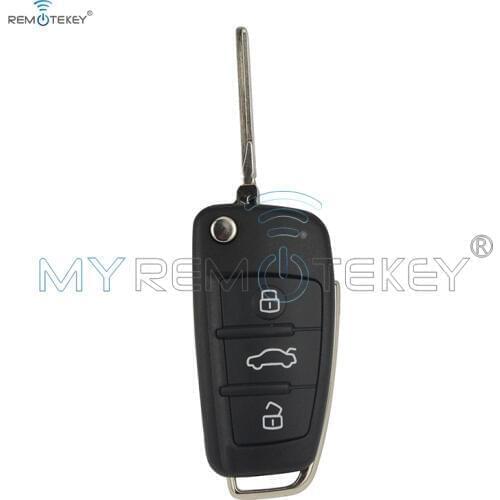 Flip car remote key 8P0 837 220 D for Audi A3 TT 2006 - 2013 434 mhz ID48 HU66 3 button remtekey