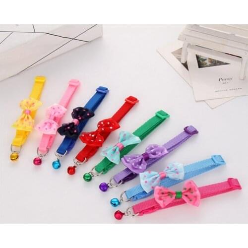 Bell Bowknot Sale Collar Necktie Puppy Kitten Dog Cat Pet 2021 Pet Supplies 1pc Cat Dog Bow Ties Candy Color Adjustable Bow Tie