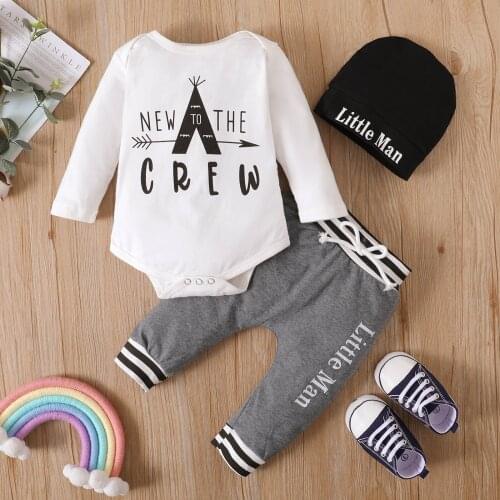 Baby Clothes Solid Color Lace Long Sleeve Romper + Camouflage Trousers + Hat Suit 3PCS Outfit Set Toddler Baby Clothing Sets