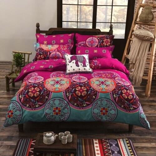 Ethnic Style Bohemia Bedding Set Quality Quilt Duvet Cover Bed Set Beddings Single Full Queen King Size(NO Sheet)