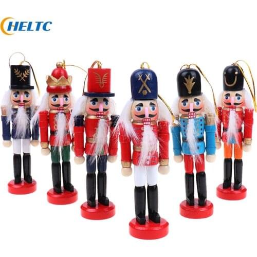 Cute Nutcracker Puppet Christmas Ornaments Desktop Decoration Cartoons Drawing Walnuts Soldiers Band Dolls Nutcracker Miniatures
