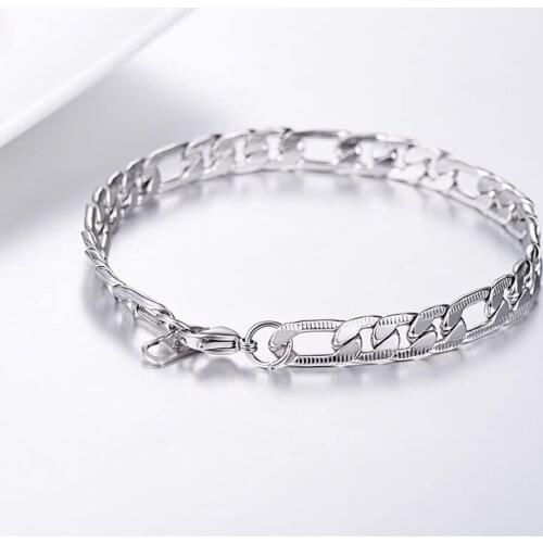 Bracelets mens stainless steel gold bracelet chain on hand hip hop chain bracelet gifts men accessories charm black wholesale