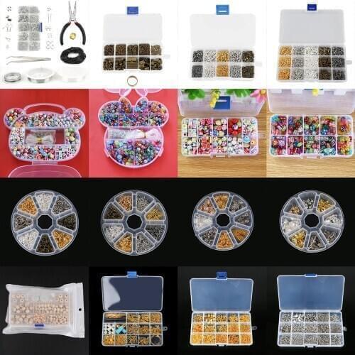 38 Styles Mixed Style Kit Gold/Rhodium Accessories End Caps Jump Ring ClaspPin bead Chain Hook For Jewelry Making Findings