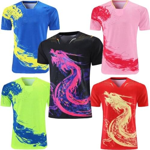 New Dragon Chinese National table tennis Jerseys for Men Women Children China ping pong t shirt Table tennis uniforms clothes