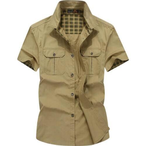 New Mens Cotton Shirts Brand Clothing 2020 Casual Denim Shirt Men Plus Size 4XL 5XL Camisa social masculina Army Shirts