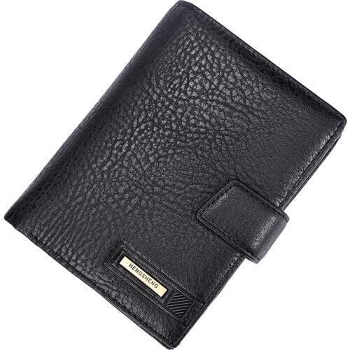 New mens genuine leather passport cover wallets multifunctional pouch card holder clutch money purse business document Case Bag