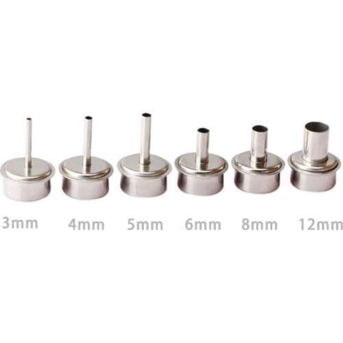 QUICK 861DW TR1300A Hot Air Rework Station Wind mouth 3mm 4mm 5mm 6mm 8mm 12mm Replaceable Heat Gun Nozzles Sleeve Solder Kit