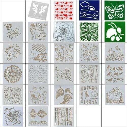 10Pcs/lot Plastic Cake Stencils Flower Spray Stencils Birthday Cake Decorating Tools Bakery Tools DIY Mould Fondant Template