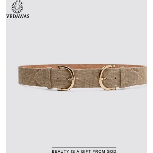Vedawas Fashion ZA Belt for Women Bohemian Trendy PU Leather Waist Belly Coat Dress Accessories Jewelry Party Gifts Wholesale