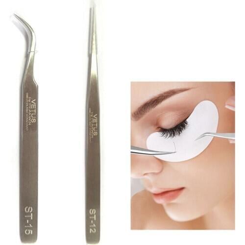 VETUS 100% Genuine Professional Eyelashes Extension Tools ST Series Ultra Precision Stainless Steel Tweezers Makeup Tool