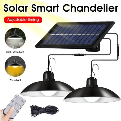 Split solar Light remote led lights Solar Pendant Lights outdoor waterproof wall lamp sunlight powered Lantern for garden street