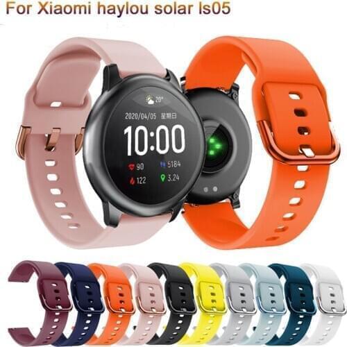 Silicone 22mm Watchband Strap For Xiaomi Haylou solar ls05 Replacement Smart Wristband Bracelet For Xiaomi Haylou Solar LS05
