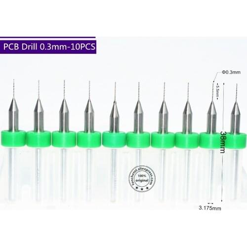 3.175mm(1/8'')*0.3mm-10pcs,Free shipping micro PCB Drill Bit,CNC milling Cutter,Solid carbide Drill,wood tool,plastic,amber