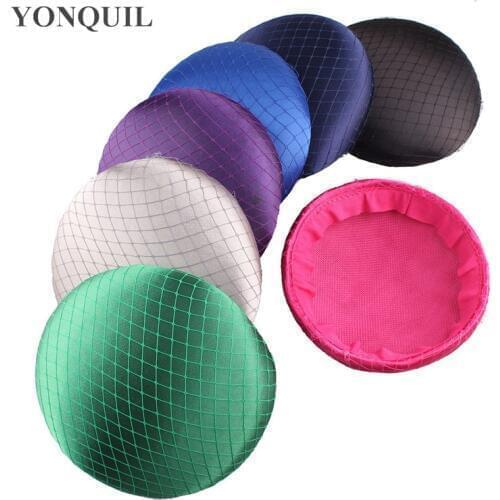 High Quality Satin Wedding Fascinator Bases 15 CM Size For Women Party Married Fascinator Hats DIY Hair Accessories 12 Pcs/Lot