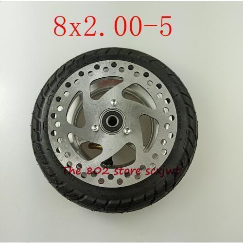 High quality 8x2.00-5 Tubeless Tire Wheel Tyre +disc use for Pocket Bike MINI Bike Electric Scooter